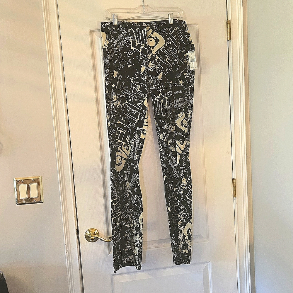 Wilson’s Genuine Suede Leather Flare Graffiti Pants 12 NWT